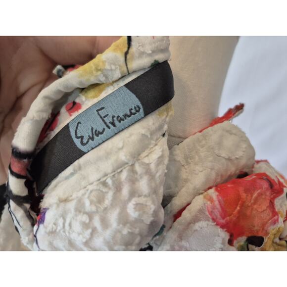 Anthropologie Eva Franco Womens Colorful Floral Ruffle Shirt Dress Large - Picture 7 of 7